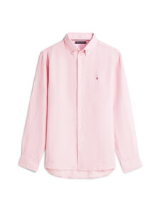 Tommy Hilfiger - Pigment Dyed Regular Fit -pellavakauluspaita - TOL CLASSIC PINK | Stockmann