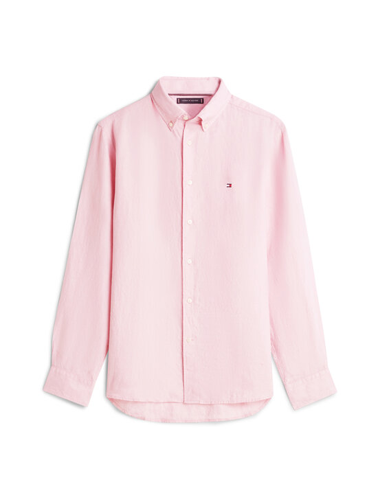 Tommy Hilfiger - Pigment Dyed Regular Fit -pellavakauluspaita - TOL CLASSIC PINK | Stockmann - photo 1