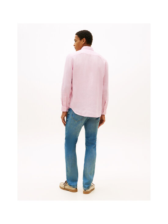 Tommy Hilfiger - Pigment Dyed Regular Fit -pellavakauluspaita - TOL CLASSIC PINK | Stockmann - photo 3