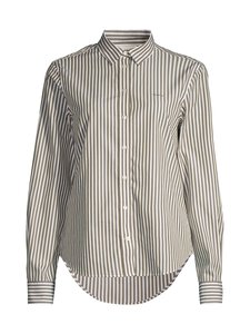 GANT - Classic Poplin Striped -paitapusero - 303 MOSS GREEN | Stockmann