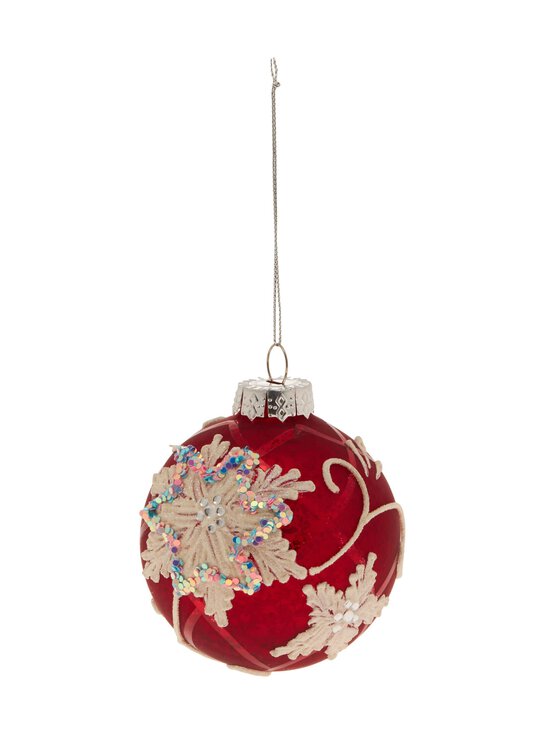 Jõuluehe Red Glass Ball 7,9 cm