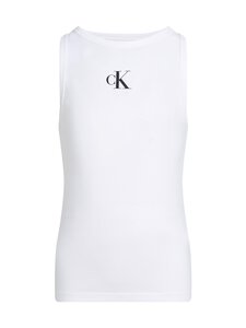 Calvin Klein Kids - CK Logo Tank -toppi - YAF BRIGHT WHITE Calvin Klein Kids - CK Logo Tank -toppi - YAF BRIGHT WHITE | Stockmann