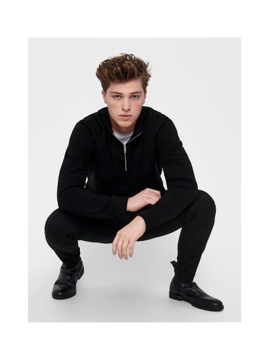 Only & Sons - OnsCeres Half Zip -collegepaita - BLACK - photo 7 Only & Sons - OnsCeres Half Zip -collegepaita - BLACK | Stockmann - photo 7