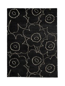 Marimekko - Piirto Unikko -villamatto - 133705 CHARCOAL | Stockmann