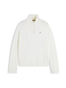 Tommy Hilfiger - Soft Wool Jersey Zip -neulepusero - Z00 IVORY PETAL | Stockmann