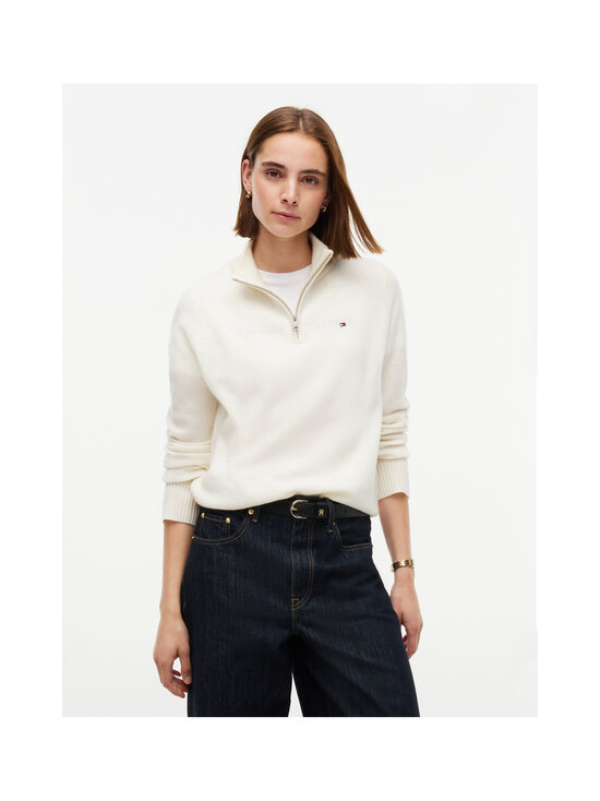 Tommy Hilfiger - Soft Wool Jersey Zip -neulepusero - Z00 IVORY PETAL | Stockmann - photo 2