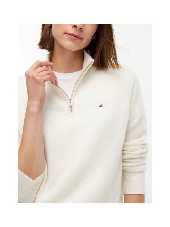 Tommy Hilfiger - Soft Wool Jersey Zip -neulepusero - Z00 IVORY PETAL | Stockmann - photo 5