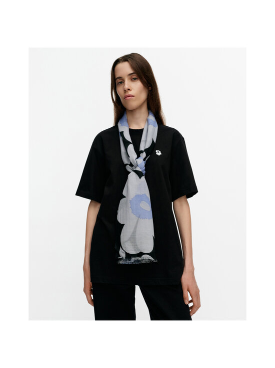Marimekko - Fiore Unikko -huivi - 559 LIGHT BLUE, BLUE, BLACK | Stockmann - photo 3