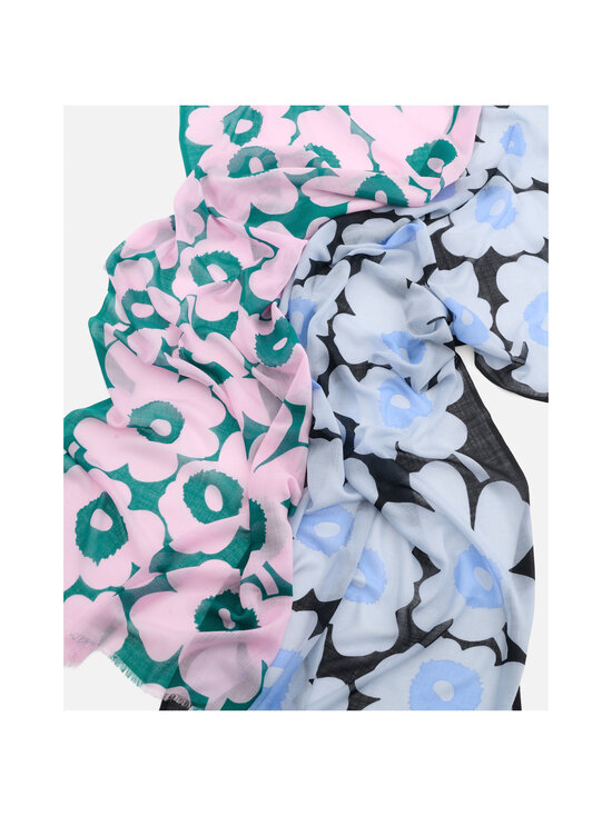 Marimekko - Fiore Unikko -huivi - 559 LIGHT BLUE, BLUE, BLACK | Stockmann - photo 4