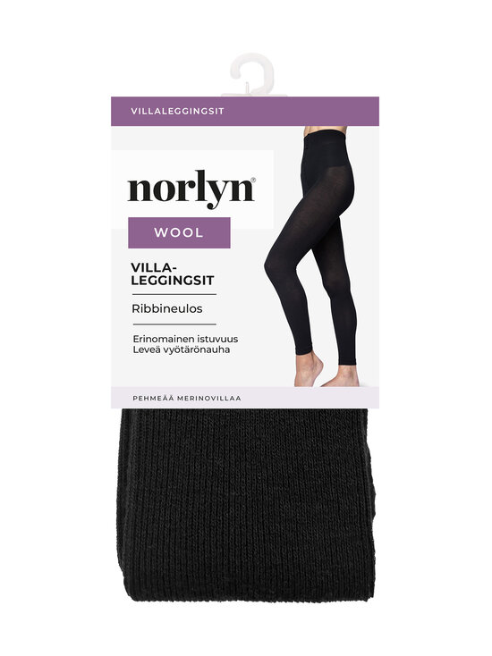 Norlyn - Ribbineulotut villaleggingsit - 1210 BLACK | Stockmann - photo 2