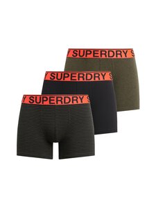 Superdry - Bokserialushousut 3-pack - B9Y KHAKI STRIPE/KHAKI GRIT/BLACK | Stockmann