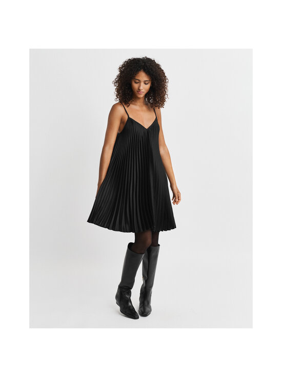 GANT - Pleated Mini -satiinimekko - 5 BLACK | Stockmann - photo 4