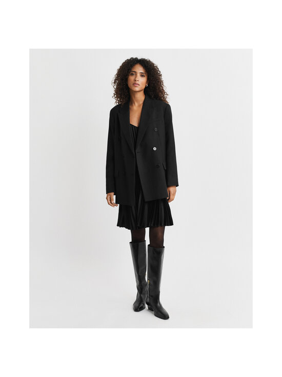 GANT - Pleated Mini -satiinimekko - 5 BLACK | Stockmann - photo 5