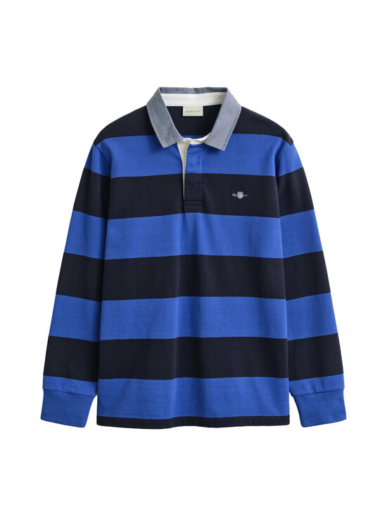 GANT - Regular Chambray Stripe Heavy Rugger polo džemperis - 417 ROYAL BLUE | Stockmann - photo 1