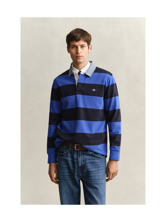 GANT - Regular Chambray Stripe Heavy Rugger polo džemperis - 417 ROYAL BLUE | Stockmann - photo 2
