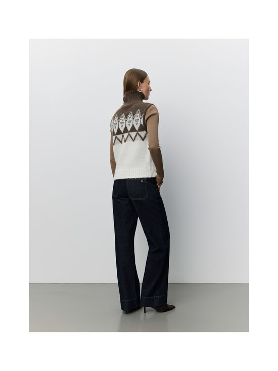 Sofie Schnoor - Vildasw High Neck -neuleliivi - 9144 OFF WHITE - BROWN | Stockmann - photo 3
