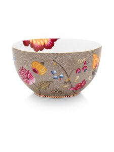 PIP Studio - Blooming Tales Fantasy -posliinikulho 15 cm - KHAKI | Stockmann