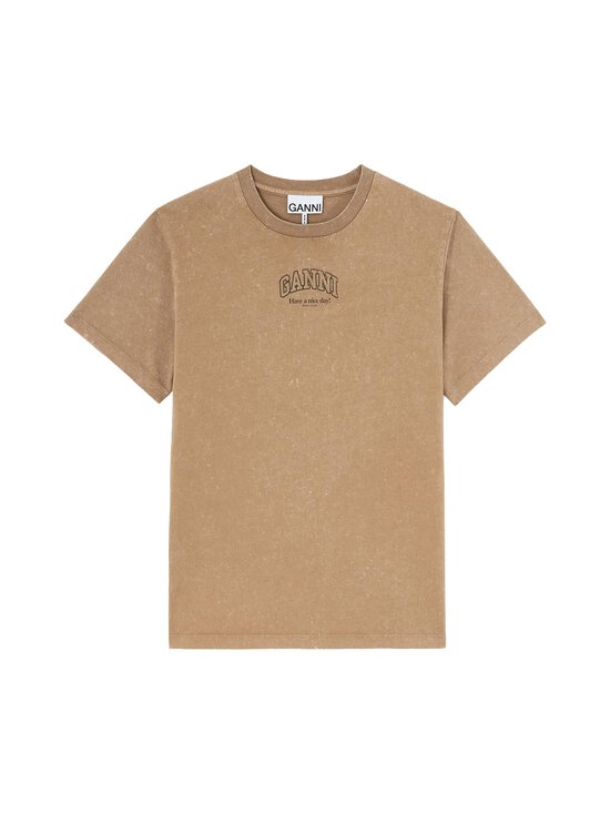 Ganni - Future Essentials Washed Effect t-paita - 03P COCA MOCHA | Stockmann - photo 1