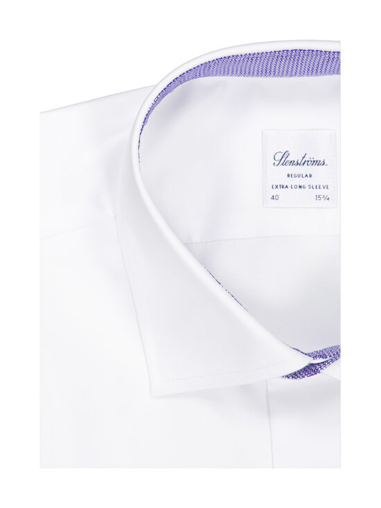 Stenströms - Regular Contrast-kauluspaita, erikoispitkät hihat - 000 WHITE | Stockmann - photo 2