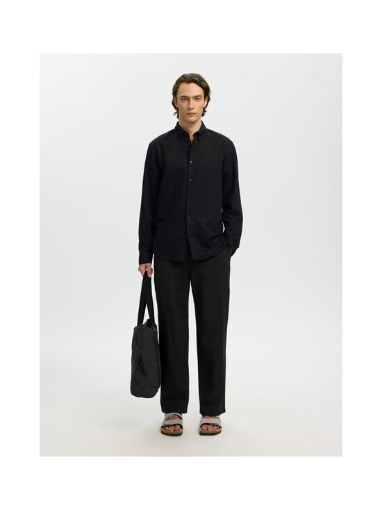 Selected - Püksid Brody Loose Linen Blend - BLACK | Stockmann - photo 3