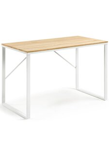 Kave Home - Talbot-työpöytä - VALKOINEN,LUONNONVÄRINEN | Stockmann