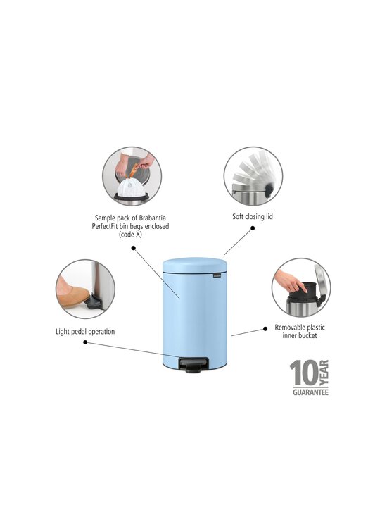 Brabantia - NewIcon-poljinroskakori 12 l - DREAMY BLUE - photo 10 Brabantia - NewIcon-poljinroskakori 12 l - DREAMY BLUE | Stockmann - photo 10