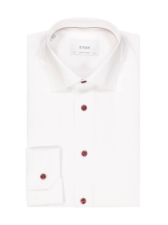 Eton - Contemporary Fit Plum Effect Signature Twill krekls - 00 WHITE | Stockmann - photo 1