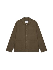 Les Deux - Herringbone-päällyspaita - 522 OLIVE NIGHT | Stockmann