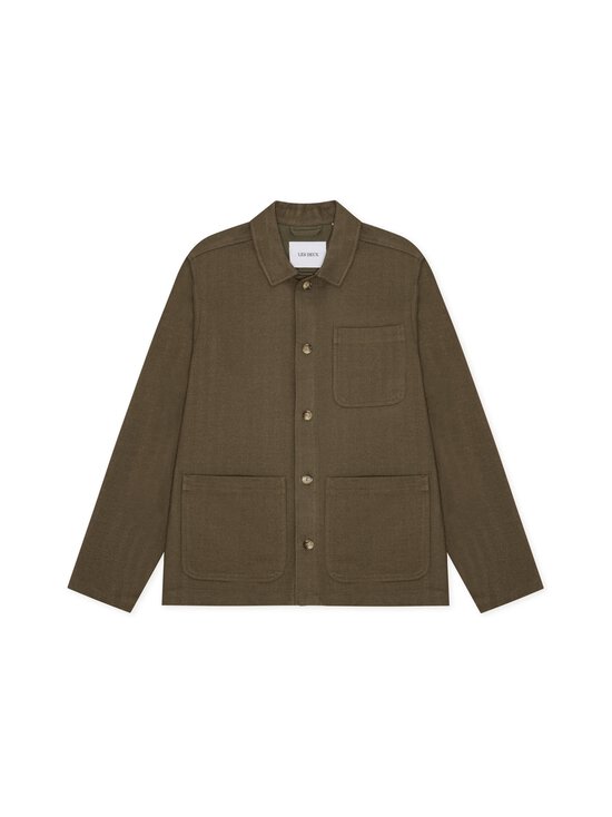 Les Deux - Herringbone-päällyspaita - 522 OLIVE NIGHT | Stockmann - photo 1
