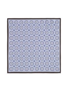 Stockholm Kravatt - Siidist taskurätik Allover Print - 4 BROWN/ LIGHT BLUE | Stockmann