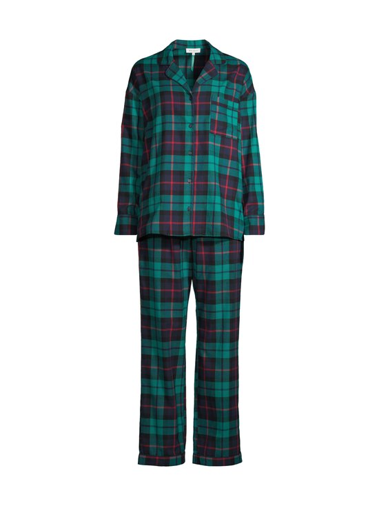 A+more - Nellie-flanellipyjama 2-osainen - GREEN CHECK | Stockmann - photo 1