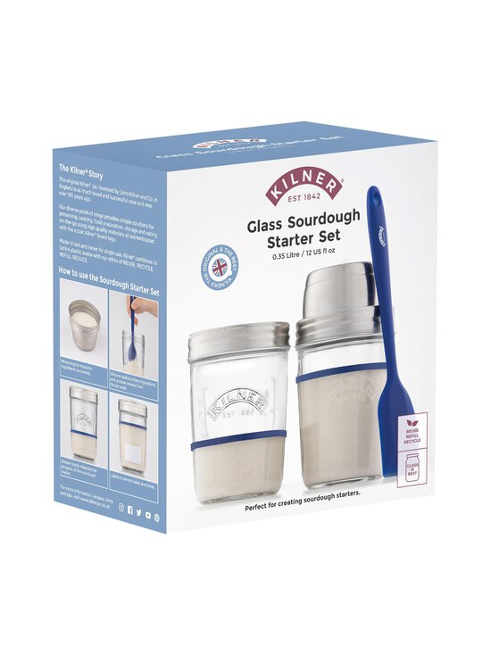Kilner - Sourdough Starter Set -aloituspakkaus 2 x 350 ml - CLEAR/BLUE | Stockmann - photo 2
