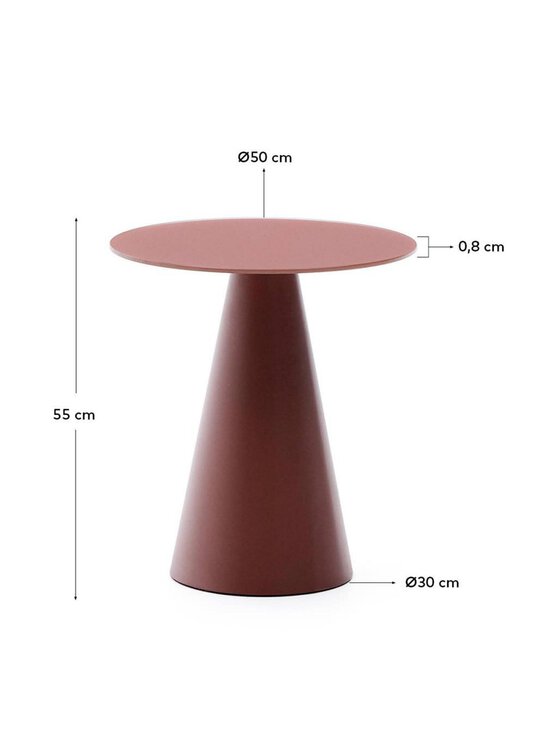 Kave Home - Wilshire-sivupöytä terrakotta ⌀ 50 cm - PINK | Stockmann - photo 6