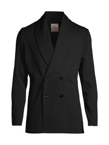 Stenströms - Knitted Tuxedo Milano Meriono Wool -neulebleiseri - BLACK | Stockmann
