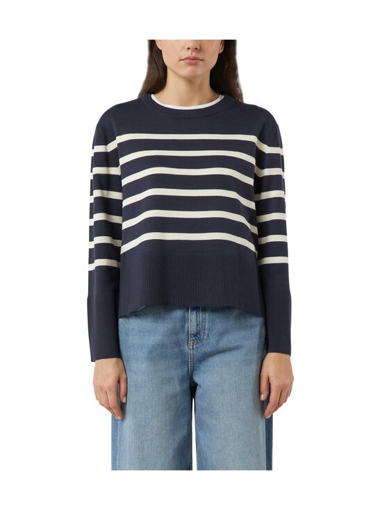 Comma - Knit With Stripes -neulepusero - 59G6 NAVY WHITE STRIBE | Stockmann - photo 2