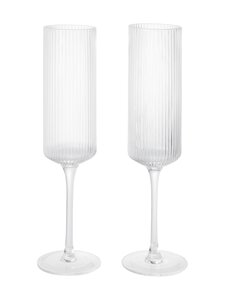 Ferm Living - Ripple Champagne šampanieša glāzes 2 gab. - CLEAR Ferm Living - Ripple Champagne šampanieša glāzes 2 gab. - CLEAR | Stockmann