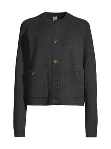 TOTEME - Hammered button -neuletakki - CHARCOAL | Stockmann