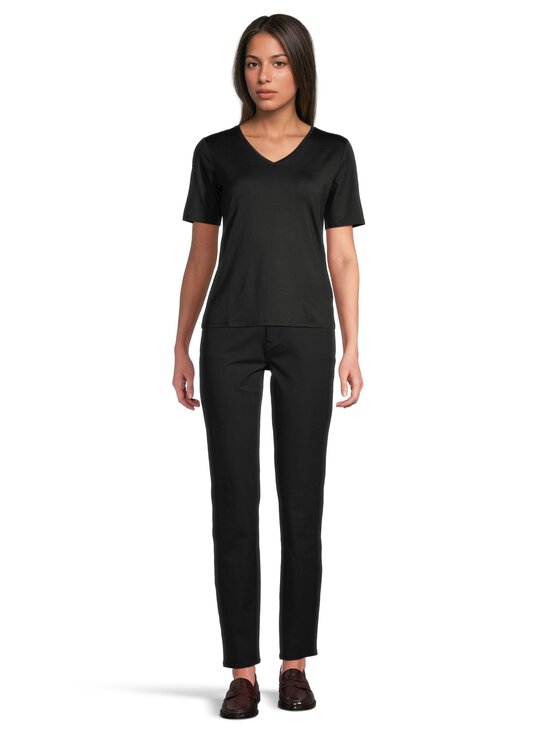 ESSENTIALS by Stockmann - Joanna V-neck T-krekls - BLACK | Stockmann - photo 2