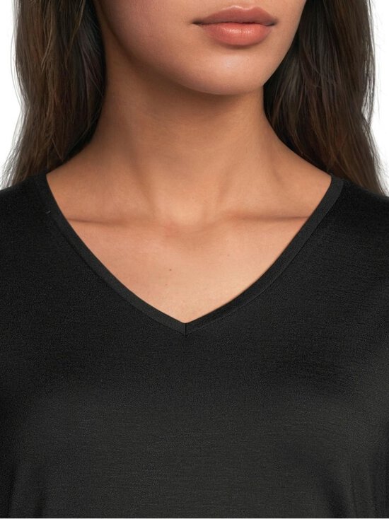 ESSENTIALS by Stockmann - Joanna V-neck T-krekls - BLACK | Stockmann - photo 4