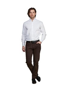 HANSEN&JACOB - Silk Touch Okado -viisitaskuhousut - 68 DARK BROWN | Stockmann