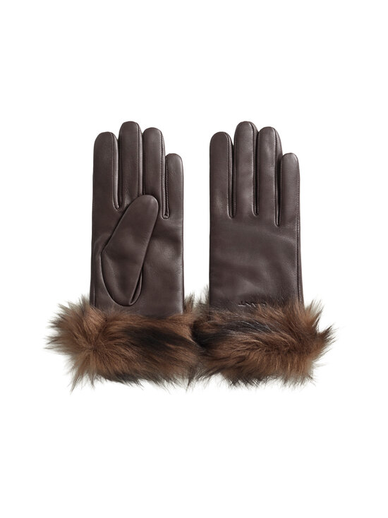 GANT - Shearling Cuff -nahkakäsineet - 202 DEEP BROWN | Stockmann - photo 1