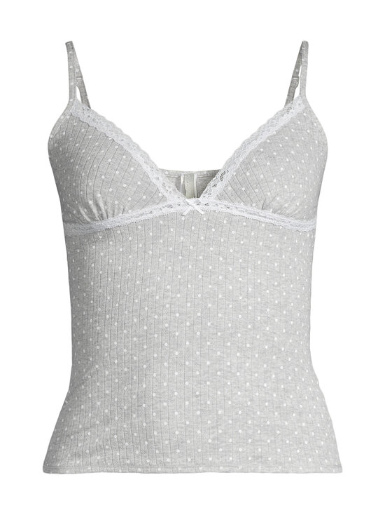 SKIMS - Pesukomplekt Pointelle Lace Cami And Boyshort Set - LIGHT HEATHER GREY PIN DOT | Stockmann - photo 2