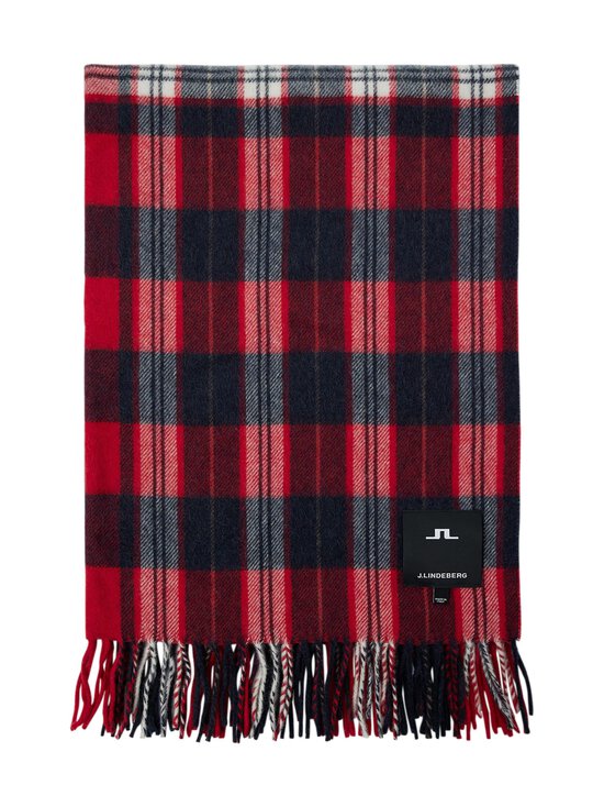 Multi Check Wool Blend Scarf