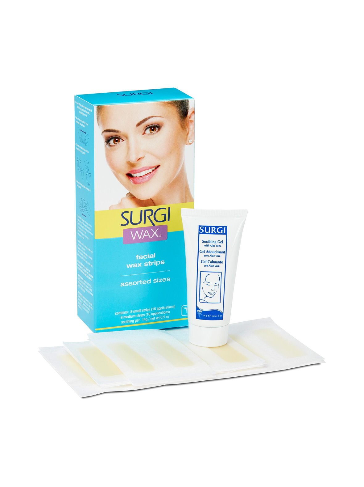 Surgi Facial wax strips -vahaliuskat kasvojen ihokarvoille 16 kpl