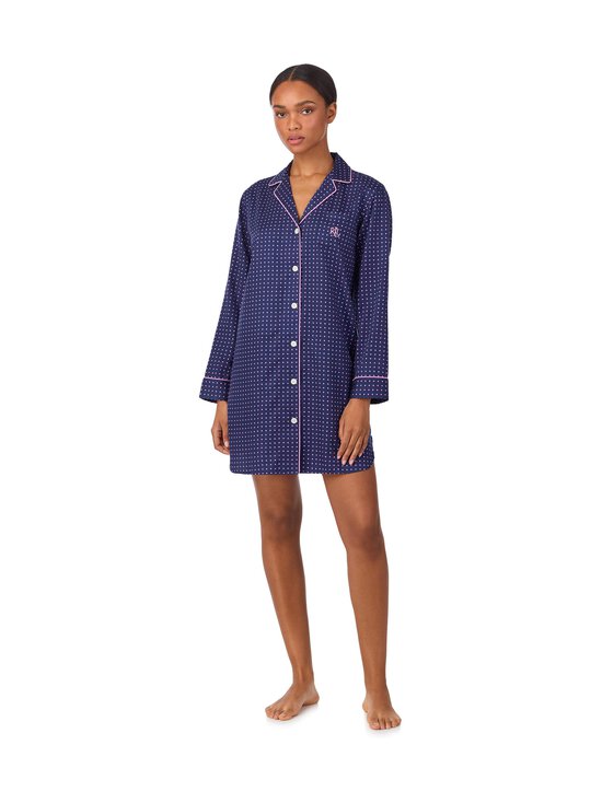 Lauren Ralph Lauren - Notch Collar -pyjamapaita - 965 NAVY DOT | Stockmann - photo 1
