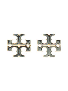 Tory Burch - Nööpkõrvarõngad Small Icon Enamel - BLACK | Stockmann