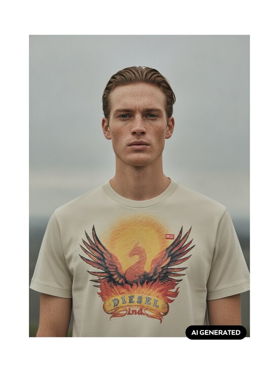 Diesel - Graphic Print t-paita - A22211 0NJCF 77F ALUMINUM | Stockmann - photo 5