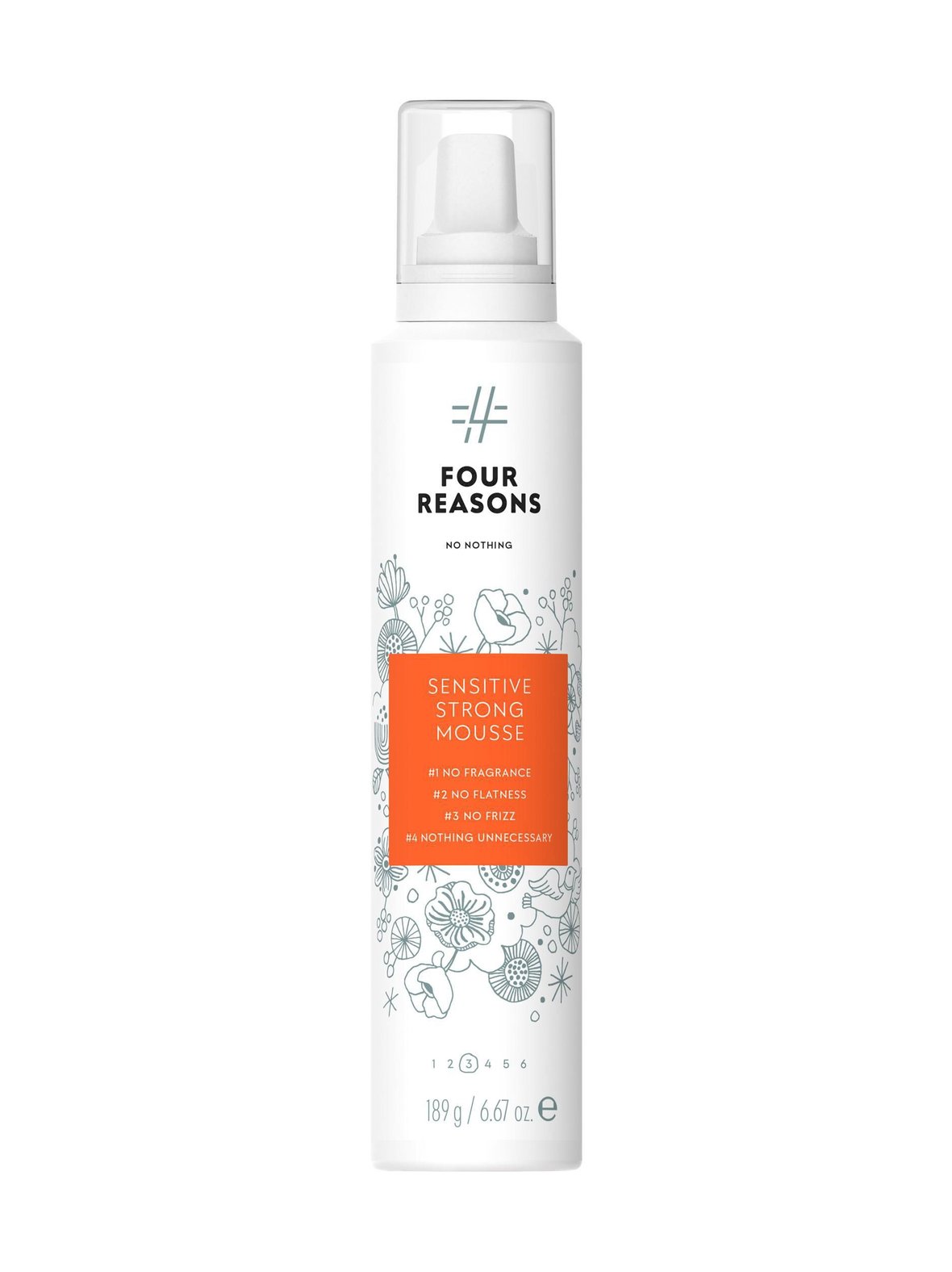 No Nothing Sensitive Strong Mousse -muotovaahto 200 ml