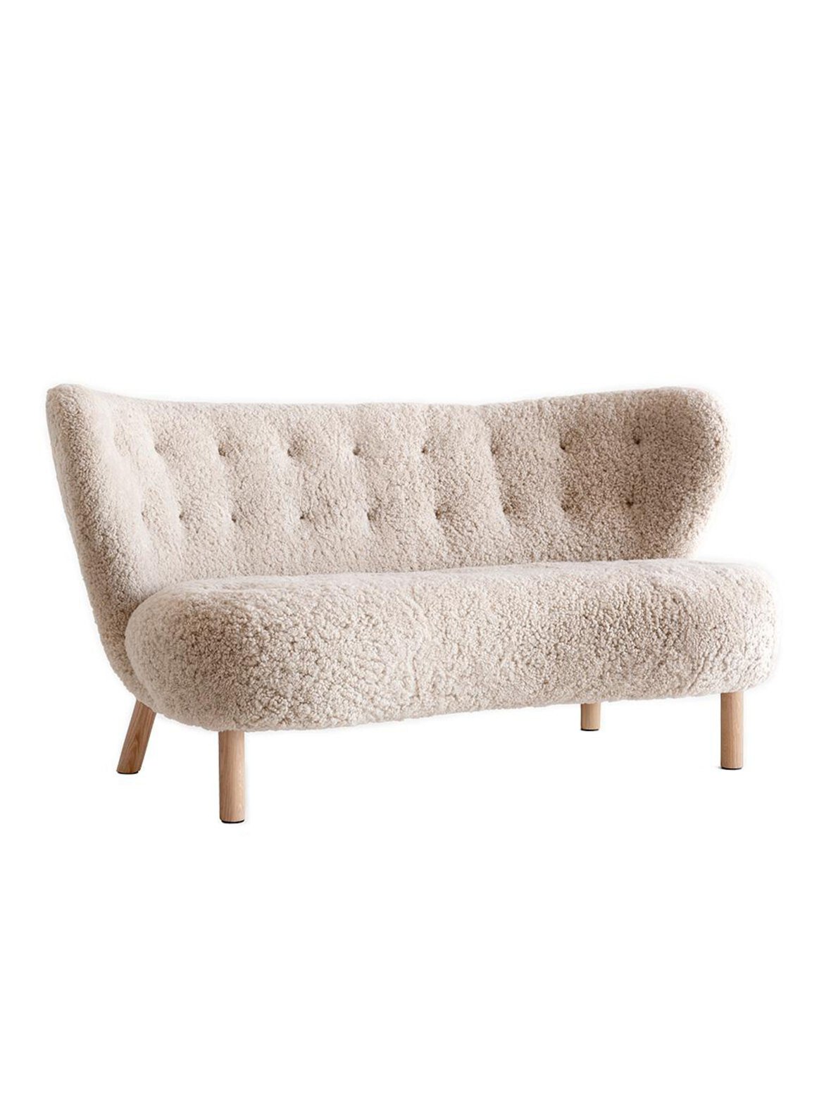 Little Petra VB2 -sohva Moonlight-lampaantalja / tammi L 150 cm