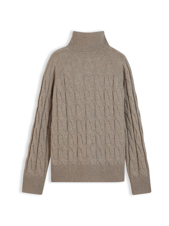 Tommy Hilfiger - Soft Wool Cable -neule - HH0 LIGHT CAMEL HEATHER | Stockmann - photo 2